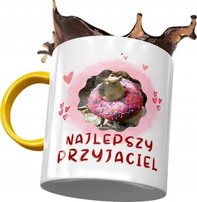 Sárga Kapibara Bögre Születésnapra Névnapra Ajándék Nyomtatott Fotóval