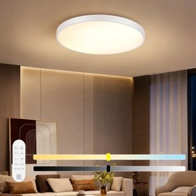 Immax NEO 07315L-LED SEMPLICI dimmelhető mennyezeti lámpa 96 W / 230 V, Ø 80 cm, Wi‑Fi (Tuya), fehér + távirányító