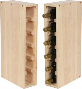 Bortartó állvány palacktartó szekrény bortartó állvány Moduláris 6 palack Keskeny Öko