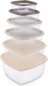 6x Konyhai Tárolók Élelmiszer Élelmiszerek Tároló Szett