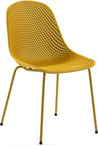 Sárga fém kerti szék Quinby – Kave Home