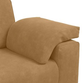 barna bársony loveseat kanapé 140 cm