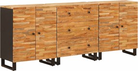 vidaXL Széf 3 pcs Barna 60 x 33 x 75 cm Tömör Mangófát