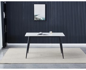 Étkezőasztal 130 x 70 cm, fehér márvány