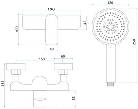 Rea, Zuhanycsap REA Dart Chrome, REA-B3303