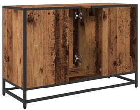 Fürdőszobai mosdószekrény Régi fa 90 x 33 x 60 cm Faanyag