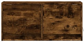 füstös tölgy színű fali TV-szekrény LED-ekkel 80x31x35 cm