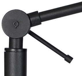 Modern állólámpa fekete aranyszínű árnyékolóval 50 cm - Editor