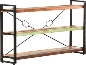 vidaXL 3 szintes tömör újrahasznosított fa könyvespolc 140x30x80 cm
