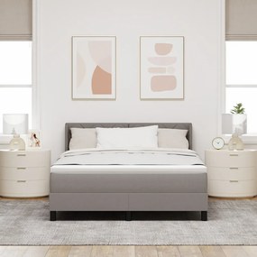 Boxspring Ágy Matrac Közepes Szürke - 160 x 200 cm Szövet