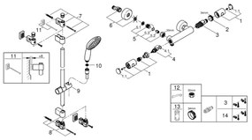 GROHE 34857000 - Termosztátos zuhanycsaptelep PRECISION GET 12” fényes króm