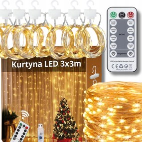 FĂ©nyfĂŒggöny KarĂĄcsonyi LĂĄmpĂĄk 3x3M 300 Led KarĂĄcsonyfa FĂŒzĂ©r Ablakra