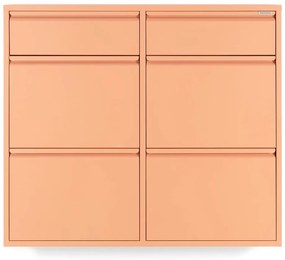 Lazacszínű fém billenő ajtós cipőtartó 98x86x15 cm Billy – Spinder Design