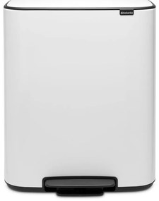 Fehér acél szelektív pedálos szemetes 60 l Bo – Brabantia