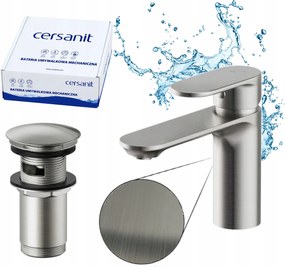 Cersanit Crea Mosdó csaptelep Klik-Klak Csiszolt nikkel