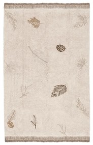Krémszínű mosható kézi szövésű pamut gyerek szőnyeg 140x200 cm Pine Forest – Lorena Canals