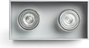 RENDL AGATE II stropní česaný hliník 230V LED GU10 2x7W