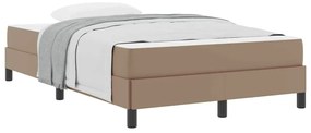 Ágy matracmal Cappuccino 120 x 200 cm Műbőr
