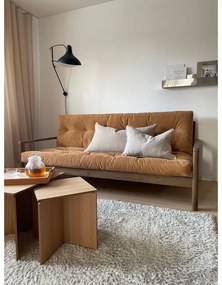 Bézs len kinyitható kanapé 205 cm Knob – Karup Design