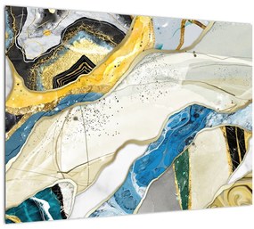 Kép - Színes márvány (üvegen) (70x50 cm)