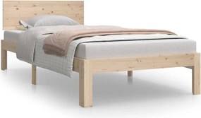 vidaXL Single tömör fa ágykeret 90 x 190 cm
