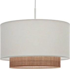 Fehér-natúr színű textil lámpabúra ø 40 cm Erna – Kave Home