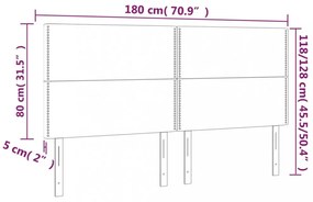 4 db fekete műbőr fejtámla 90x5x78/88 cm