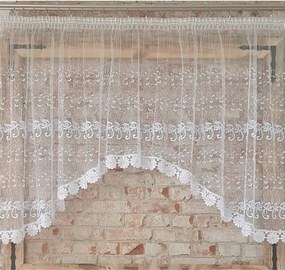 Függöny 400x150„Rózsa" ív,8cm virág