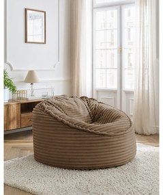 Barna kordbársony babzsákfotel Socrate – Bobochic Paris