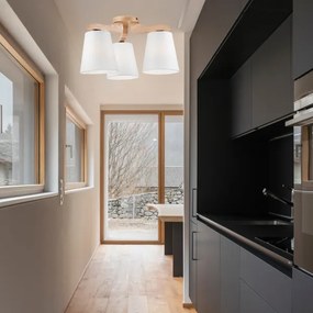 Csillár ANDREA 3xE27/60W/230V tölgy/fehér