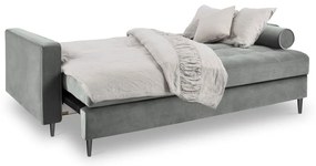 Santo világosszürke kinyitható bársonykanapé - Milo Casa