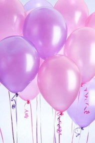 Poszter 30x45cm Rózsaszín lufik, Assaf Frank