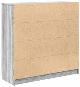 szürke sonoma szerelt fa tálalószekrény fiókos 100,5x35x98,5 cm