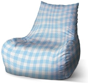 Bean babzsák négyszögletes minta, kék / fehér