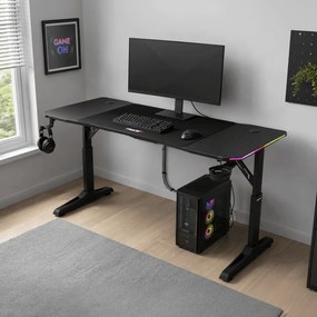 LUMEN RGB LED gamer asztal 120 × 60 cm