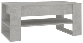 Betonszürke szerelt fa dohányzóasztal 102 x 55 x 45 cm