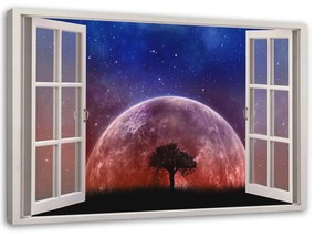 Gario Vászonkép Ablak - hold Méret: 60 x 40 cm