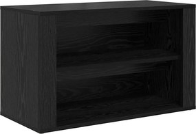 vidaXL Cipőtartó polcokkal Musta tammi 75 x 35 x 45 cm Faanyag