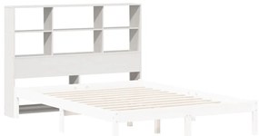 fehér tömör fenyőfa fejtámla tárolóval 140 cm