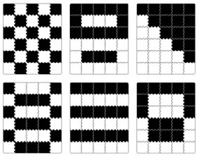 KINDERKRAFT - Habszivacs kirakós LUNO 30db fekete/fehér