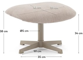 Bézs lábtartó Jaspe – Kave Home