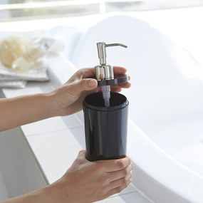 Fekete műanyag szappanadagoló 500 ml Round – YAMAZAKI