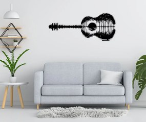 Naplemente Gitár Sziluettben Fali Dekoráció