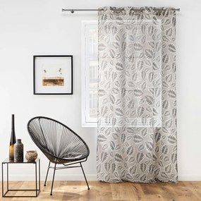 Fekete-bézs átlátszó függöny 140x280 cm Alma – douceur d'intérieur