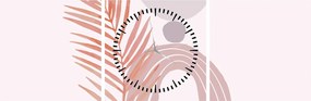 Kép - Lila minimalizmus N⁰1 (órával) (90x30 cm)