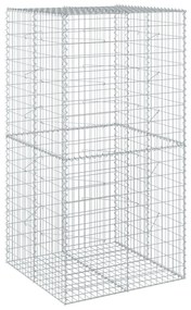 horganyzott vas gabion kosár fedéllel 100 x 100 x 200 cm