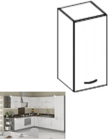 Felsőszekrény, fehér magasfényű, PRADO 40 G-72 1F