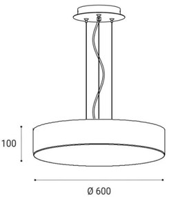 LED2 - LED Csillár zsinóron MONO LED/60W/230V 3000/4000K fekete