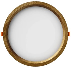 APLED - LED Lámpa RONDO WOODLINE LED/18W/230V 3000K átm. 26 cm tölgy tömör fa