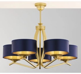Jupiter 2114 - KASZMIR rudas csillár 5xE27/15W/230V kék/arany